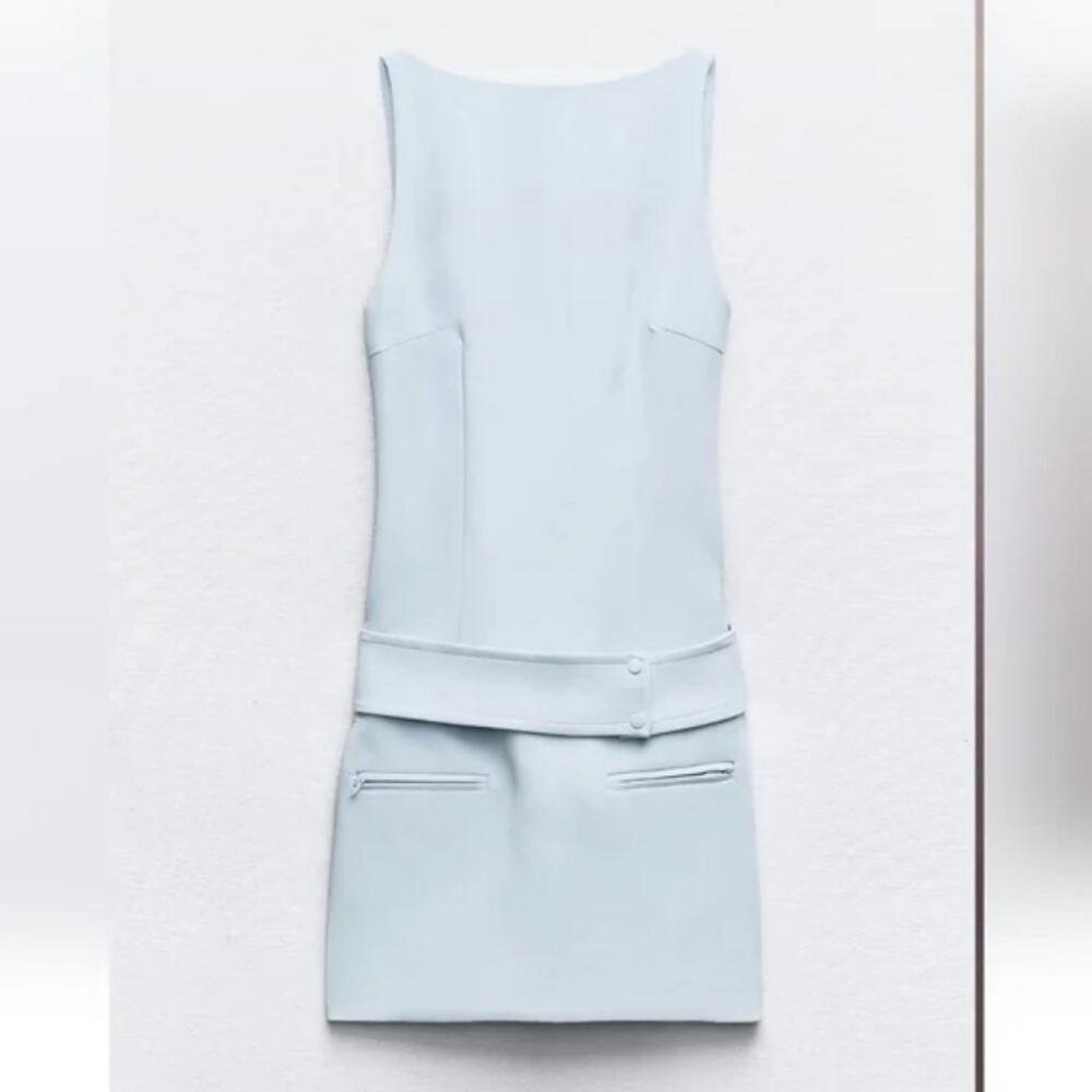 ZARA BELTED MINI DRESS - Picture 5 of 9